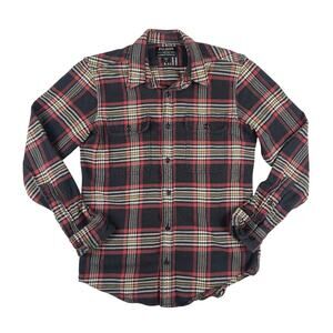 C.C. Filson Mens Vintage Plaid Checkered Flannel Button Down Jacket Shirt Top M